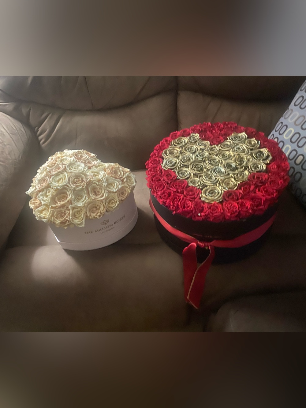 THE MILLIONS ROSES LOS ANGELES LIGHT PINK/CREAM AND RED WITH GOLD